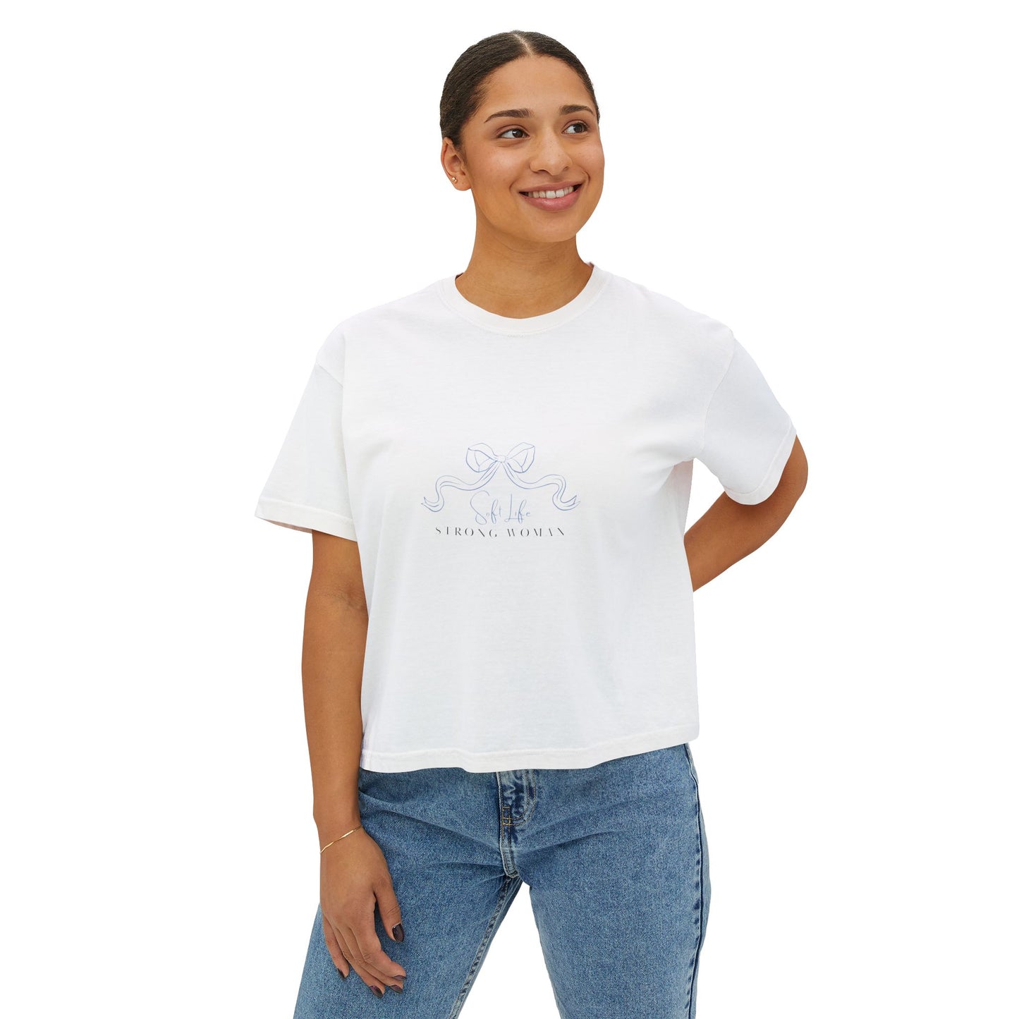 Bow Soft Life Boxy Tee - Women's