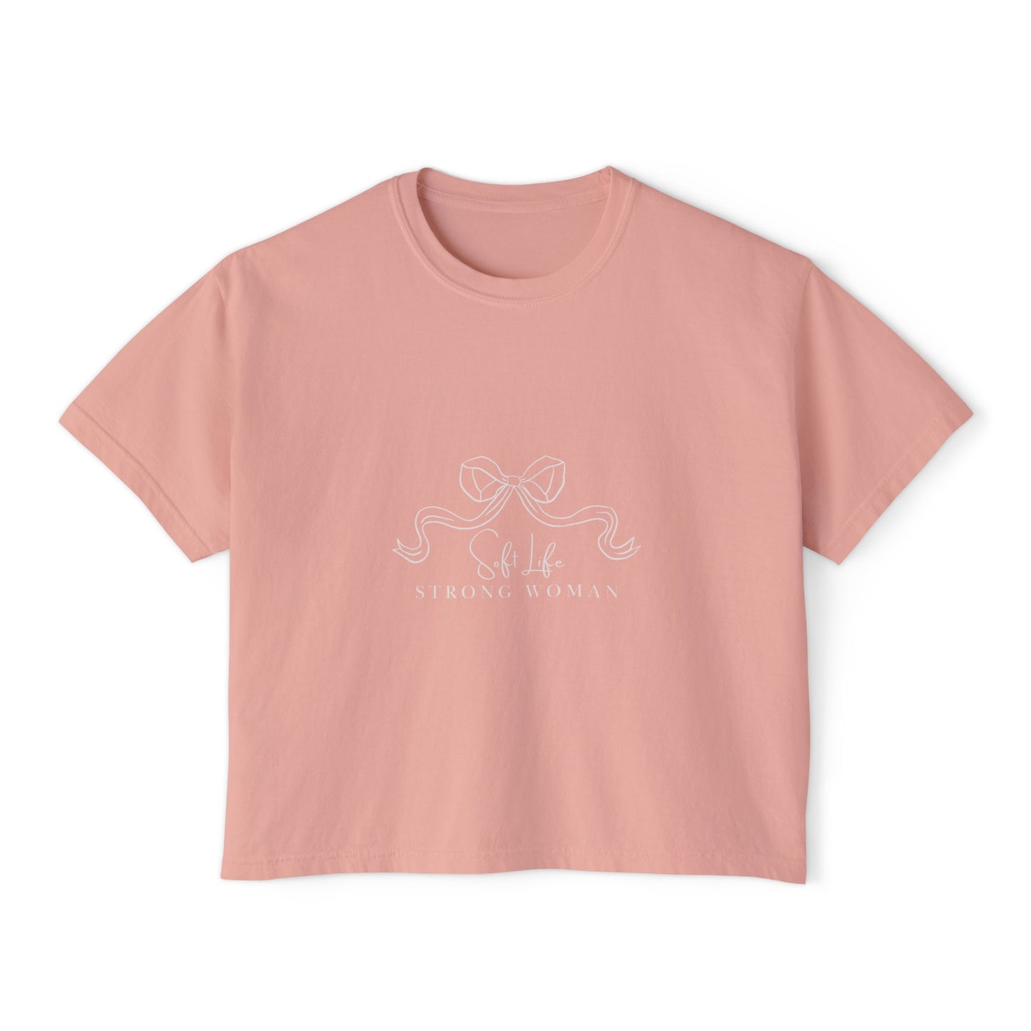 Women's Boxy Tee - Soft Life Bow Tee