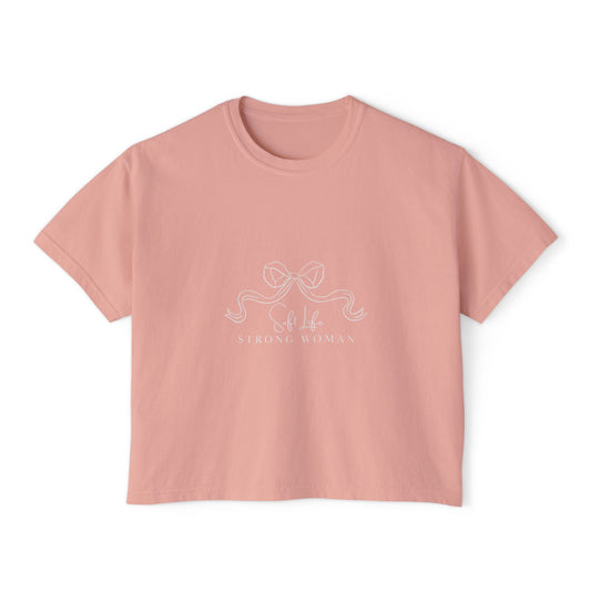 Women's Boxy Tee - Soft Life Bow Tee