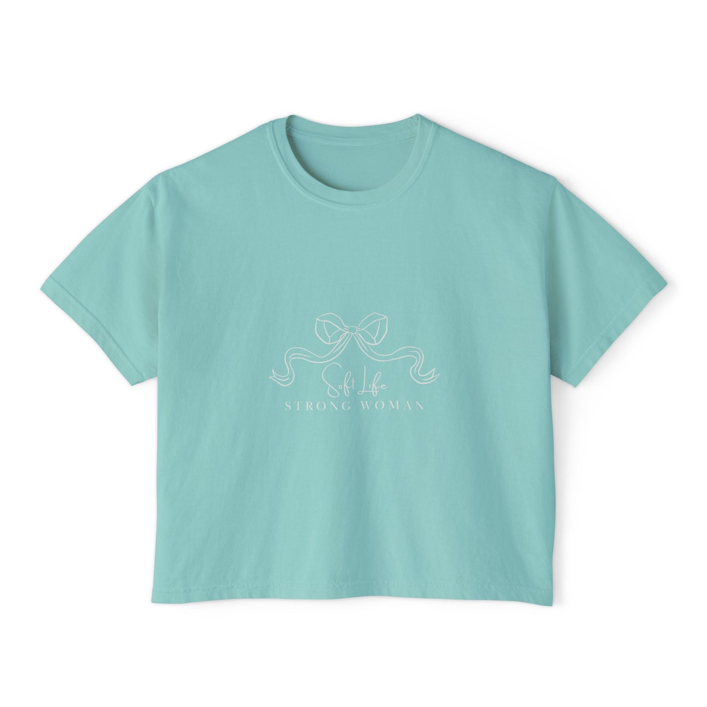 Women's Boxy Tee - Soft Life Bow Tee