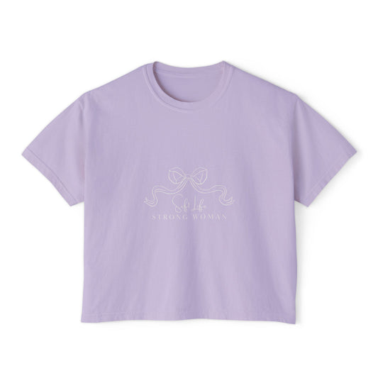 Women's Boxy Tee - Soft Life Bow Tee